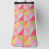 Kleurrijke Patchwork Golf Putter Hoes Golfheadcover (Draai 90)