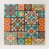 Kleurrijke Patchwork Islam Motieven Tegel Legpuzzel (Horizontaal)