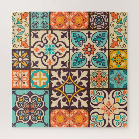 Kleurrijke Patchwork Islam Motieven Tegel Legpuzzel (Verticaal)