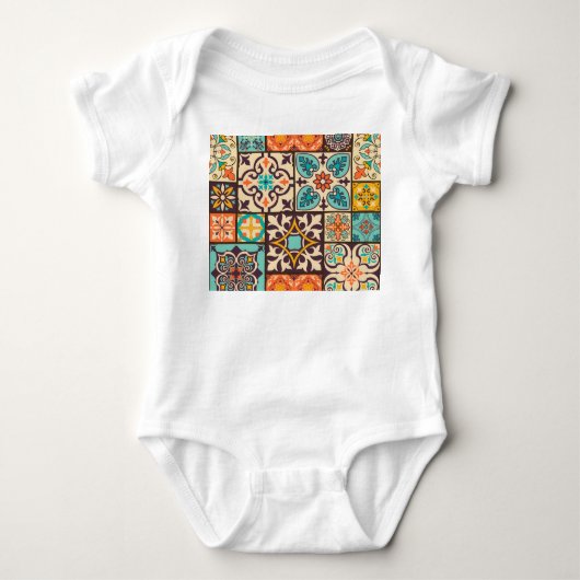 Kleurrijke Patchwork Islam Motieven Tegel Romper (Voorkant)