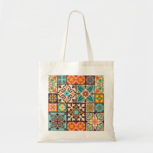 Kleurrijke Patchwork Islam Motieven Tegel Tote Bag