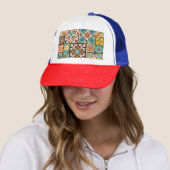 Kleurrijke Patchwork Islam Motieven Tegel Trucker Pet (In situ)