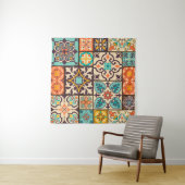 Kleurrijke Patchwork Islam Motieven Tegel Wandkleed (In Situ (horizontaal))