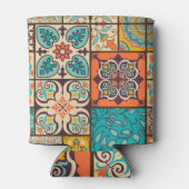 Kleurrijke Patchwork Islamitische Majolica Tegel Blikjeskoeler (Achterkant)