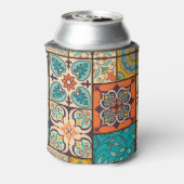 Kleurrijke Patchwork Islamitische Majolica Tegel Blikjeskoeler (Blikje Achterkant)