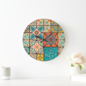 Kleurrijke Patchwork Islamitische Majolica Tegel Grote Klok (Huis)