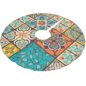 Kleurrijke Patchwork Islamitische Majolica Tegel Kerstboom Rok (Gekanteld)