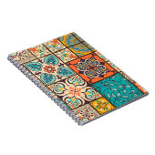 Kleurrijke Patchwork Islamitische Majolica Tegel Notitieboek (Rechterzijde)