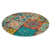 Kleurrijke Patchwork Islamitische Majolica Tegel Snijplank (Hoek)