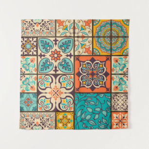 Kleurrijke Patchwork Islamitische Majolica Tegel Wandkleed