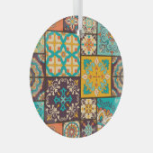 Kleurrijke Patchwork Islamitische Tegel Naadloos Glas Ornament (Voorkant Rechts)