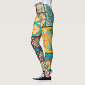 Kleurrijke Patchwork Islamitische Tegel Naadloos Leggings (Links)