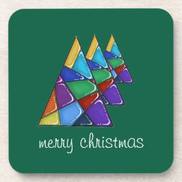 Kleurrijke Patchwork Kerstboom Onderzetters