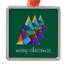 Kleurrijke patchwork kerstboomornament