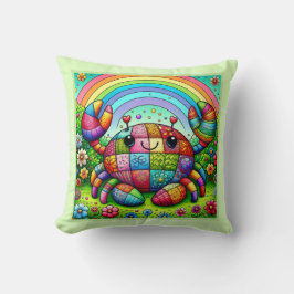 Kleurrijke patchwork krab kussen