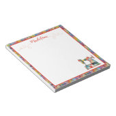 Kleurrijke Patchwork naaimachine Notitieblok (Schuin)