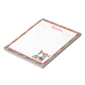 Kleurrijke Patchwork naaimachine Notitieblok (Linkerzijde)