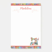 Kleurrijke Patchwork naaimachine Post-it® Notes (Voorkant)