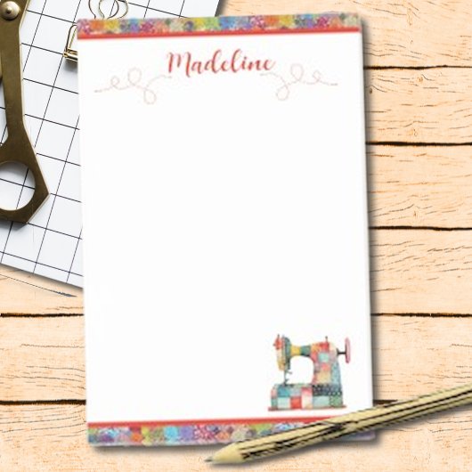 Kleurrijke Patchwork naaimachine Post-it® Notes