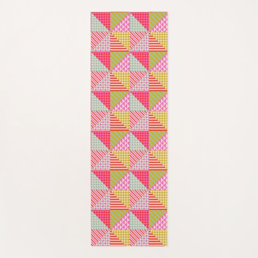 Kleurrijke Patchwork Oefen Pilates Yogamat (Voorkant)