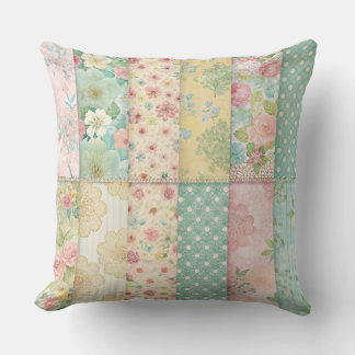 KLEURRIJKE PATCHWORK PATRONEN MET WITTE MADELIEFJE KUSSEN
