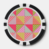 Kleurrijke Patchwork Pokerfiches Poker Chips (Voorkant)