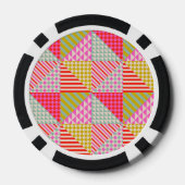 Kleurrijke Patchwork Pokerfiches Poker Chips (Achterkant)