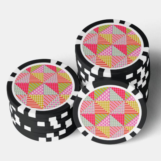 Kleurrijke Patchwork Pokerfiches Poker Chips (Opstapeling)