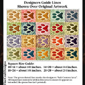 Kleurrijke Patchwork Pootafdrukken Quilt EN8 Décou Tissuepapier