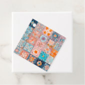 Kleurrijke Patchwork Quilt Art Gift Labels (In situ)