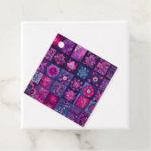 Kleurrijke Patchwork Quilt Art Gift Labels (In situ)