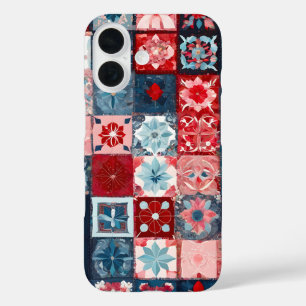 Kleurrijke Patchwork Quilt Art iPhone Case