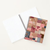 Kleurrijke Patchwork Quilt Art Spiral Notitieboek (Binnen)