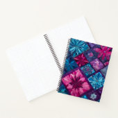 Kleurrijke Patchwork Quilt Art Spiral Notitieboek (Binnen)