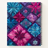 Kleurrijke Patchwork Quilt Art Spiral Notitieboek (Achterkant)