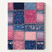 Kleurrijke Patchwork Quilt Art Spiral Notitieboek (Achterkant)