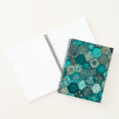 Kleurrijke Patchwork Quilt Art Spiral Notitieboek (Binnen)