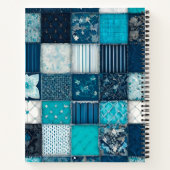 Kleurrijke Patchwork Quilt Art Spiral Notitieboek (Achterkant)