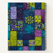 Kleurrijke Patchwork Quilt Art Spiral Notitieboek (Achterkant)