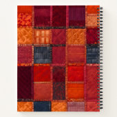 Kleurrijke Patchwork Quilt Art Spiral Notitieboek (Achterkant)