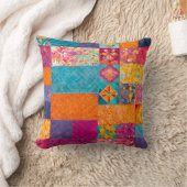 Kleurrijke Patchwork Quilt Art Square Sierkussen (Deken)