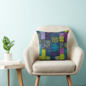 Kleurrijke Patchwork Quilt Art Square Sierkussen (Stoel)