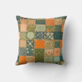 Kleurrijke Patchwork Quilt Art Square Sierkussen (Achterkant)