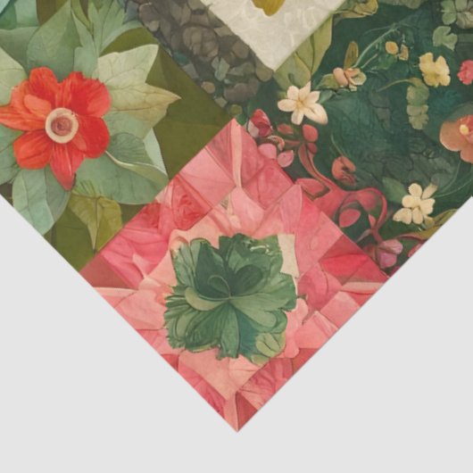 Kleurrijke Patchwork Quilt Art Tissue Papier (Detail)