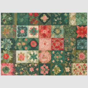 Kleurrijke Patchwork Quilt Art Tissue Papier