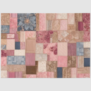 Kleurrijke Patchwork Quilt Art Tissue Papier