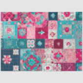 Kleurrijke Patchwork Quilt Art Tissue Papier (Voorkant)