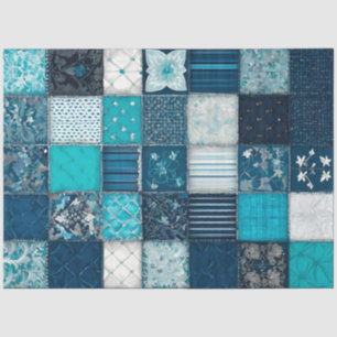 Kleurrijke Patchwork Quilt Art Tissue Papier