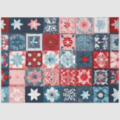 Kleurrijke Patchwork Quilt Art Tissue Papier (Voorkant)