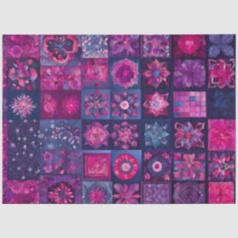 Kleurrijke Patchwork Quilt Art Tissue Papier
